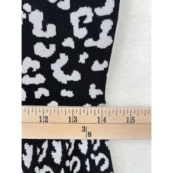 Rebecca Taylor Leopard print skater knit dress size L‎ - Picture 6 of 8